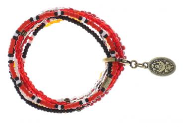Petit Glamour d'Afrique bracelet red/white - Konplott